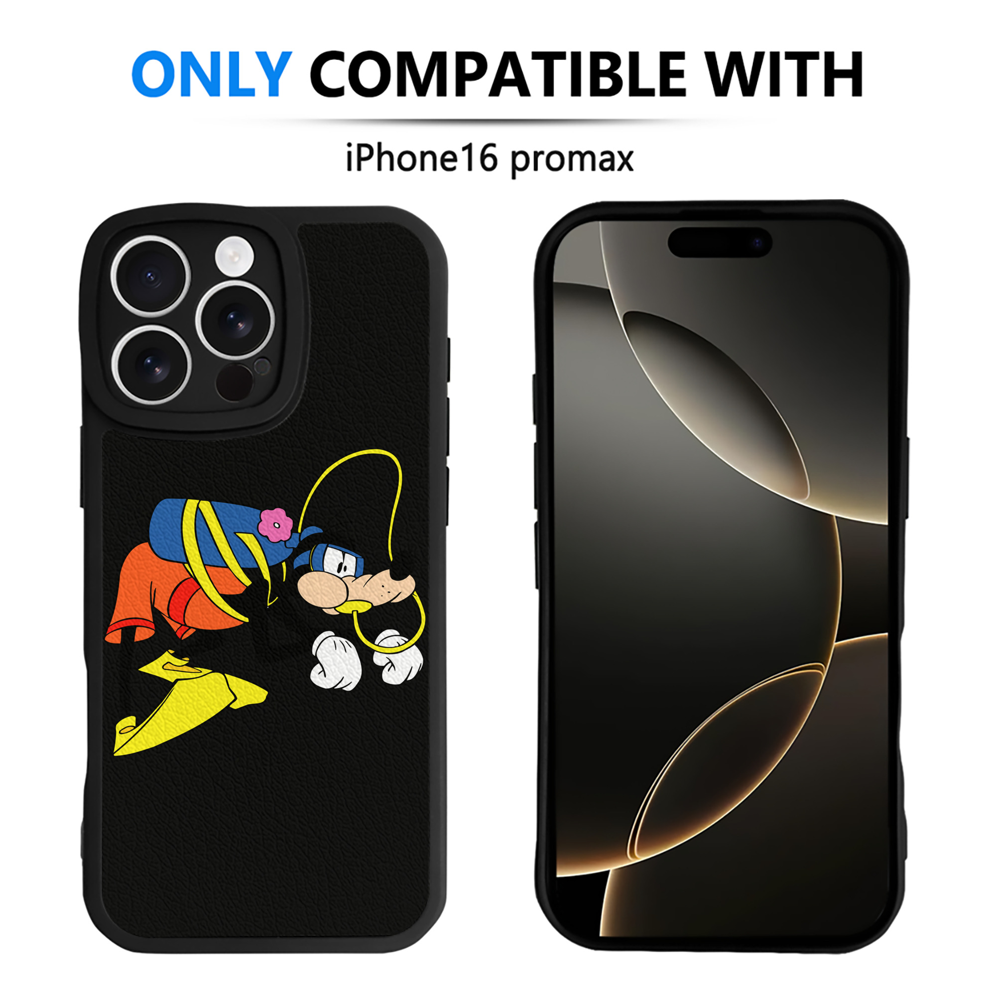 （画像用） ミッキーマウス Mickey Mouse 【iPhone 16シリーズ対応】シリコンスマホケース（レザー調） 材質：シリコン